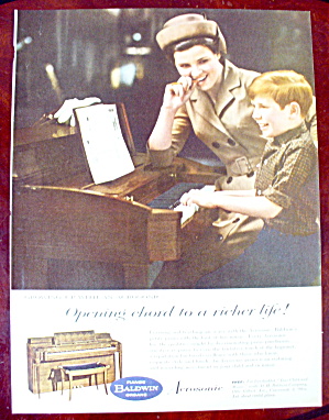 1963 Baldwin Piano With Boy Playing Piano