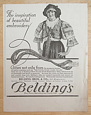 1921 Belding's Brothers With Beautiful Embroidery