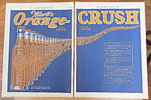 1924 Orange Crush With Line Of Soda Bottles