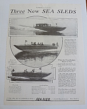 1929 Sea Sleds With 3 Different Models