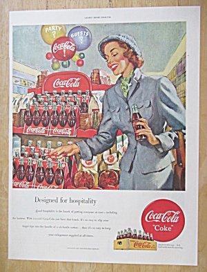 1949 Coca Cola (Coke) With Woman Shopping