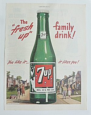 1948 Seven Up (7up) With Bottle Of 7up