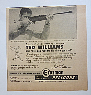 1958 Crosman Pellguns W/ Baseball's Great Ted Williams