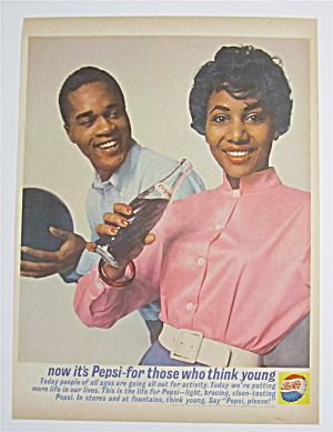 1962 Pepsi Cola (Pepsi) With Man & Woman Bowling