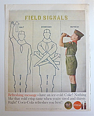 1960 Coca Cola (Coke) With Boy Scout Field Signals