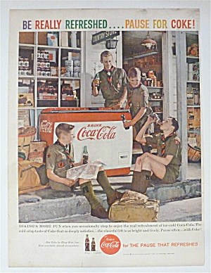 1959 Coca Cola (Coke) With Boys Scouts Drinking Coke