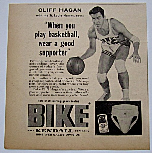 1958 Vintage Kendall Bike Supporter With Cliff Hagan