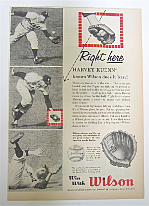 1959 Wilson Glove With Harvey Kuenn