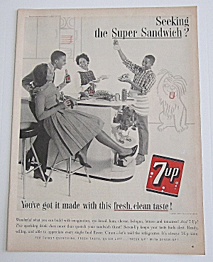1963 7up With Kids Making Super Sandwiches