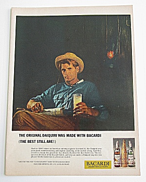 1963 Bacardi With Man Holding A Drink In His Hand