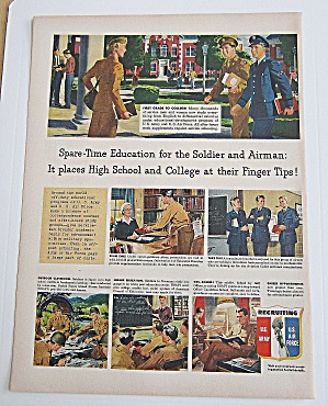 1950 Recruiting With U.s. Army & Air Force With People