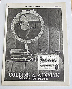 1925 Collins & Aikman Plush With Santa Claus