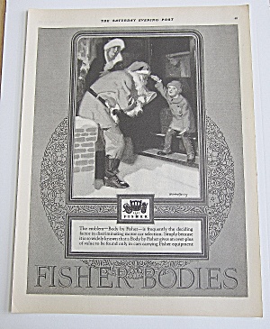 1925 Fisher Body With Santa Claus & Little Child
