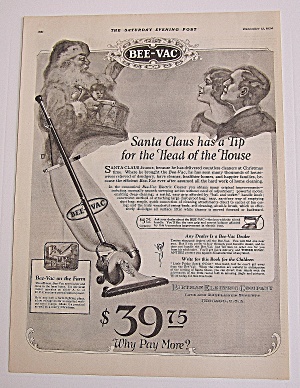 1924 Bee-vac With Santa Claus & Man & Woman