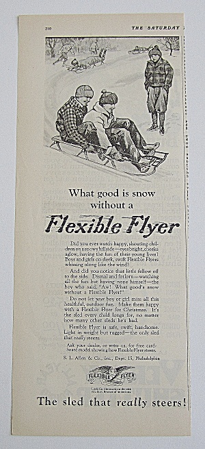 1926 American Flyer With Group Of Boys On Sled