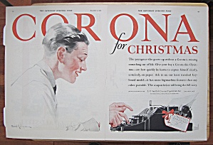 1926 Corona With Man Typing On Typewriter