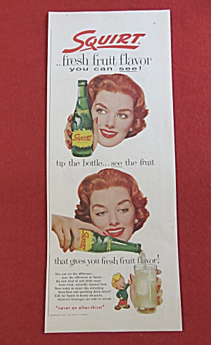 1958 Squirt With Woman Pouring A Bottle