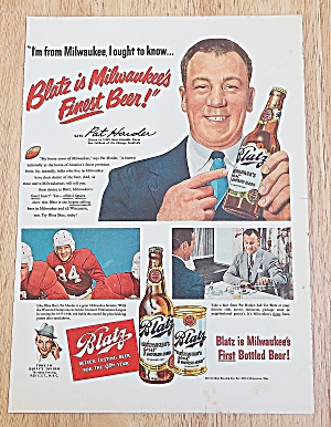 1949 Blatz Beer With Pat Harder