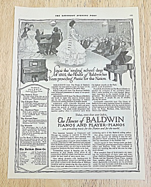 1918 Baldwin Pianos With Man Playing Piano