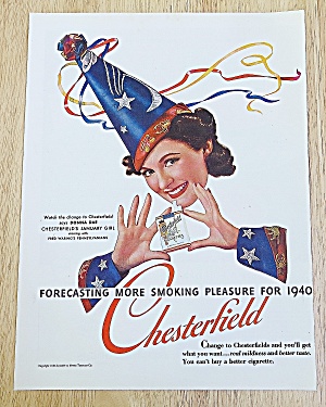 1940 Chesterfield Cigarettes With Donna Dae