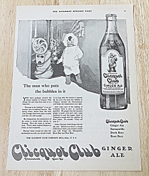 1922 Clicquot Club Ginger Ale With Eskimo
