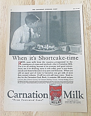 1922 Carnation Milk With Boy Eating