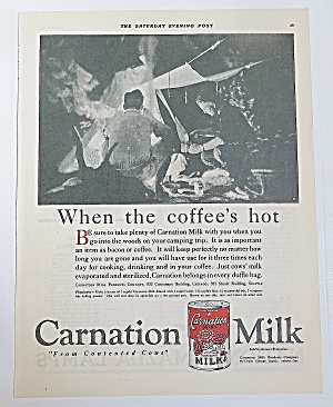 1922 Carnation Milk With Men Camping