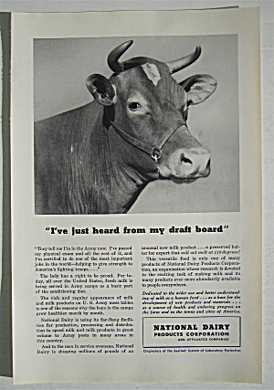 1942 National Dairy Products With Cow With Horns