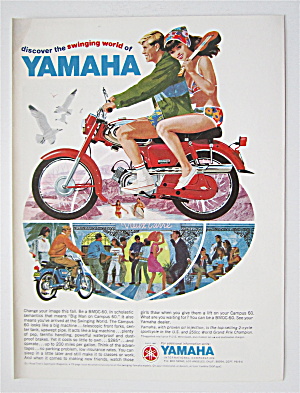 1966 Yamaha With Man & Woman On A Campus 60