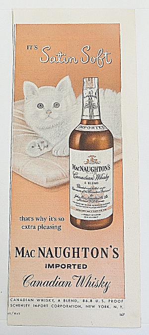 1950 Mac Naughton's Whisky With White Kitty