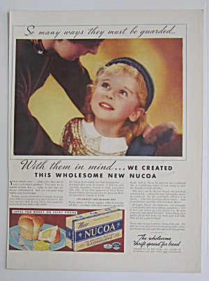 1937 Nucoa Margarine With Little Girl Smiling