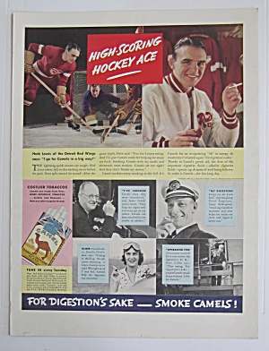 1937 Camel Cigarettes With Hockey Ace Herb Lewis