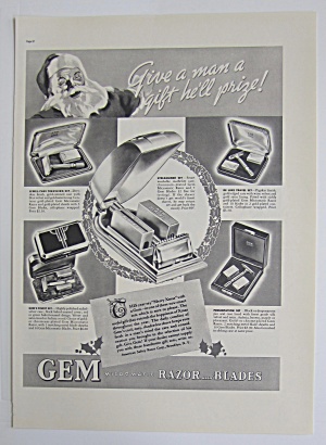 1937 Gem Razor & Blades With Santa Claus