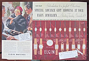 1937 Elgin Watches With Man & Woman Buying Watch
