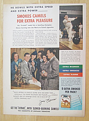 1940 Camel Cigarettes With Bowling Champ Joe Norris
