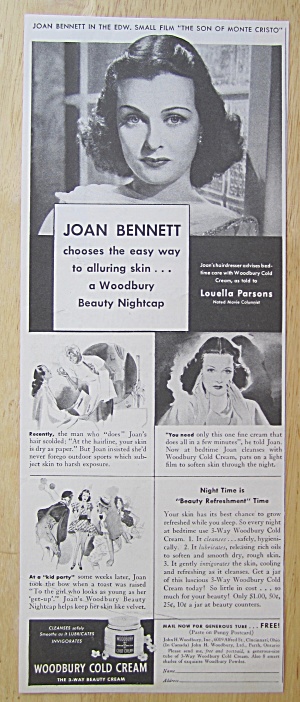 1940 Woodbury Cold Cream With Joan Bennett