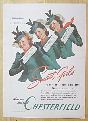 1940 Chesterfield Cigarettes W/ Shaw, Dornin & Dale