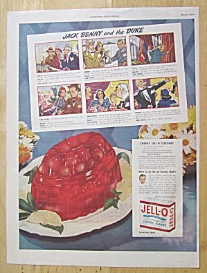 1940 Jell-o Gelatin Dessert With Jack Benny