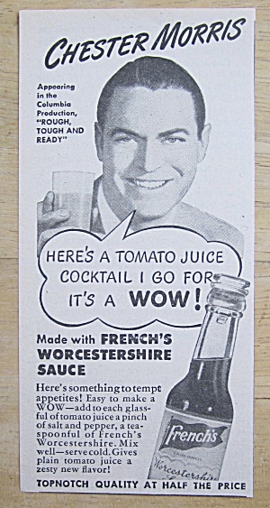 1945 French's Worcestershire Sauce W/ Chester Morris