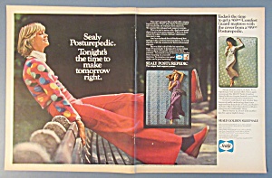 1972 Sealy Posturepedic With Woman Sitting On Bench