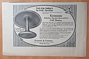 1913 Krementz & Company With Cuff Buttons