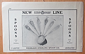 1913 Weidlich Sterling Spoon Co With Souvenir Spoons