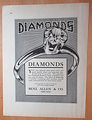 1913 Benjamin Allen & Company With Diamonds