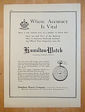 1913 Hamilton Watch Company W/ 12-size Thin Model