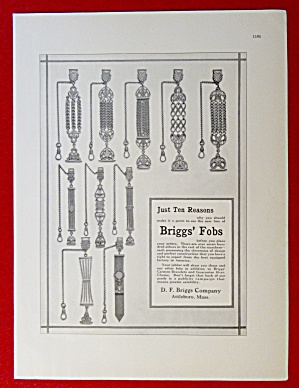 1913 D. F. Briggs Company With Briggs' Fobs