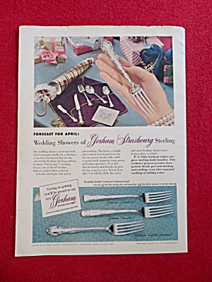 1951 Gorham Strasbourg With A Hand Holding A Fork