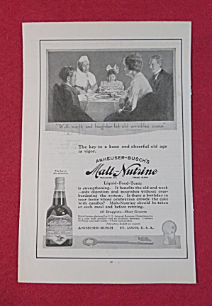 1917 Malt Nutrient With Family Celebrating With A Cake