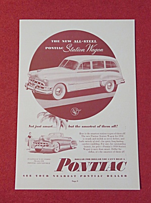 1950 Pontiac Automobile With Pontiac Station Wagon