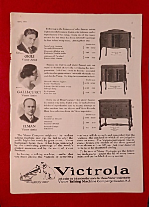 1924 Victrola With Gigli, Galli-curci & Elman