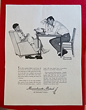 1958 Massachusetts Mutual Life Insurance By N Rockwell